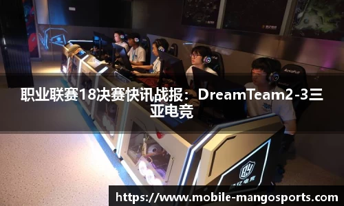 职业联赛18决赛快讯战报:DreamTeam2-3三亚电竞